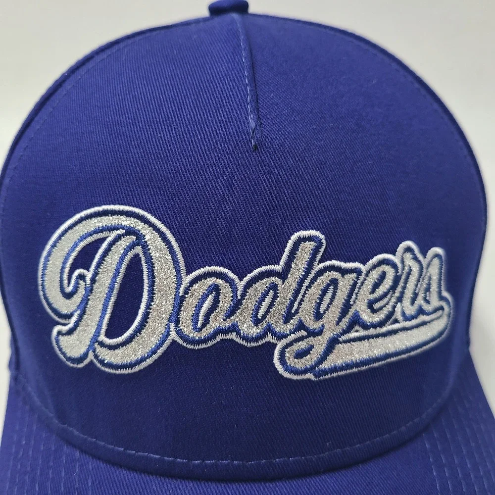Women Los Angeles Dodgers Hat Snapback New Era 9Forty Blue MLB Glitter M-Crown